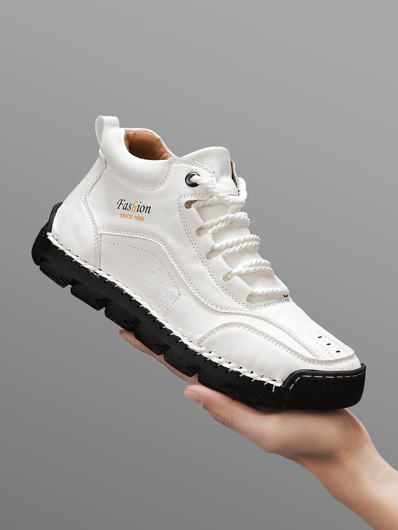 Men'S Fashion News - Men's Handmade Mid-Top Casual Shoes, Simple