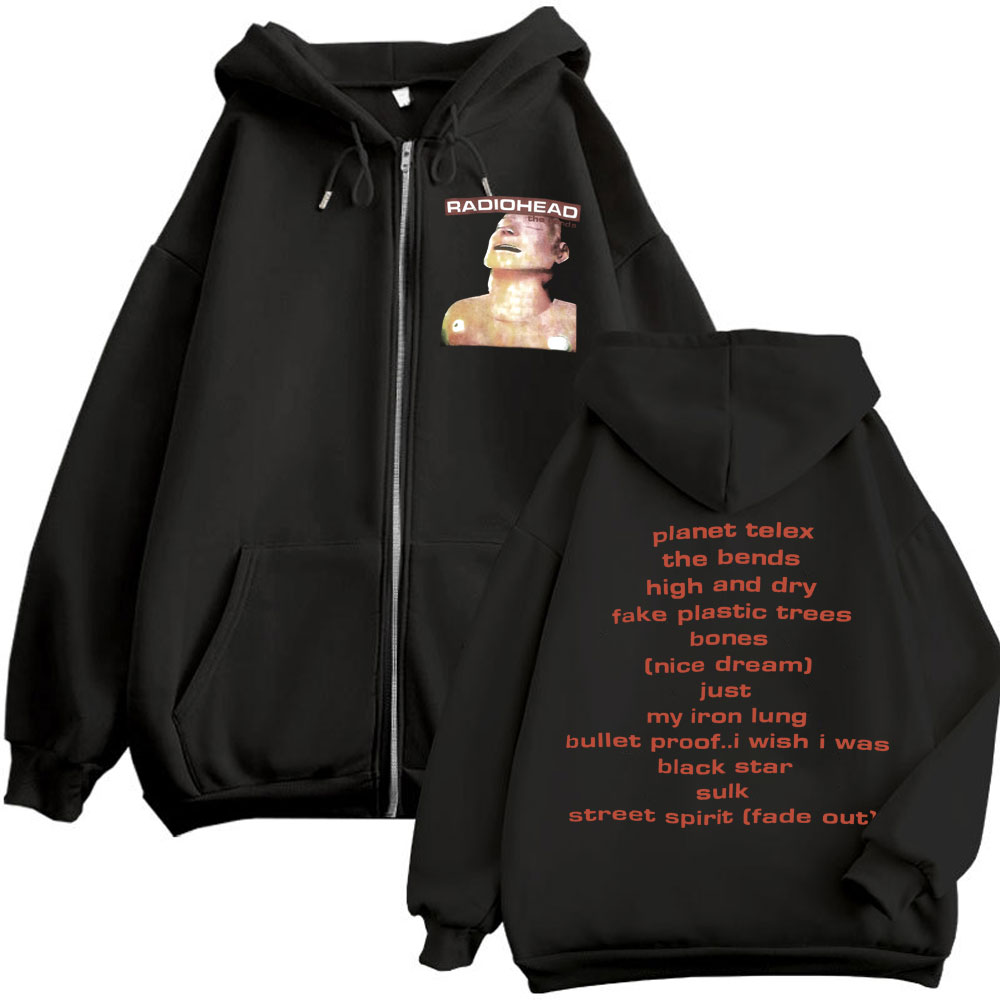 Rock Band Radiohead Music Albu - Mens Fashion Zip Up Hoodies 评论和价格