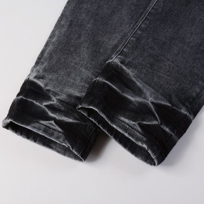 Y2K Fashion Men's Slim Fit Str - Men'S Fashion Grey Jeans 评论和价格