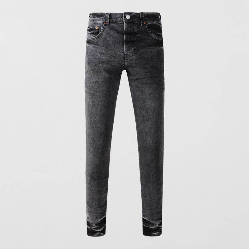 Y2K Fashion Men's Slim Fit Str - Men'S Fashion Grey Jeans 评论和价格
