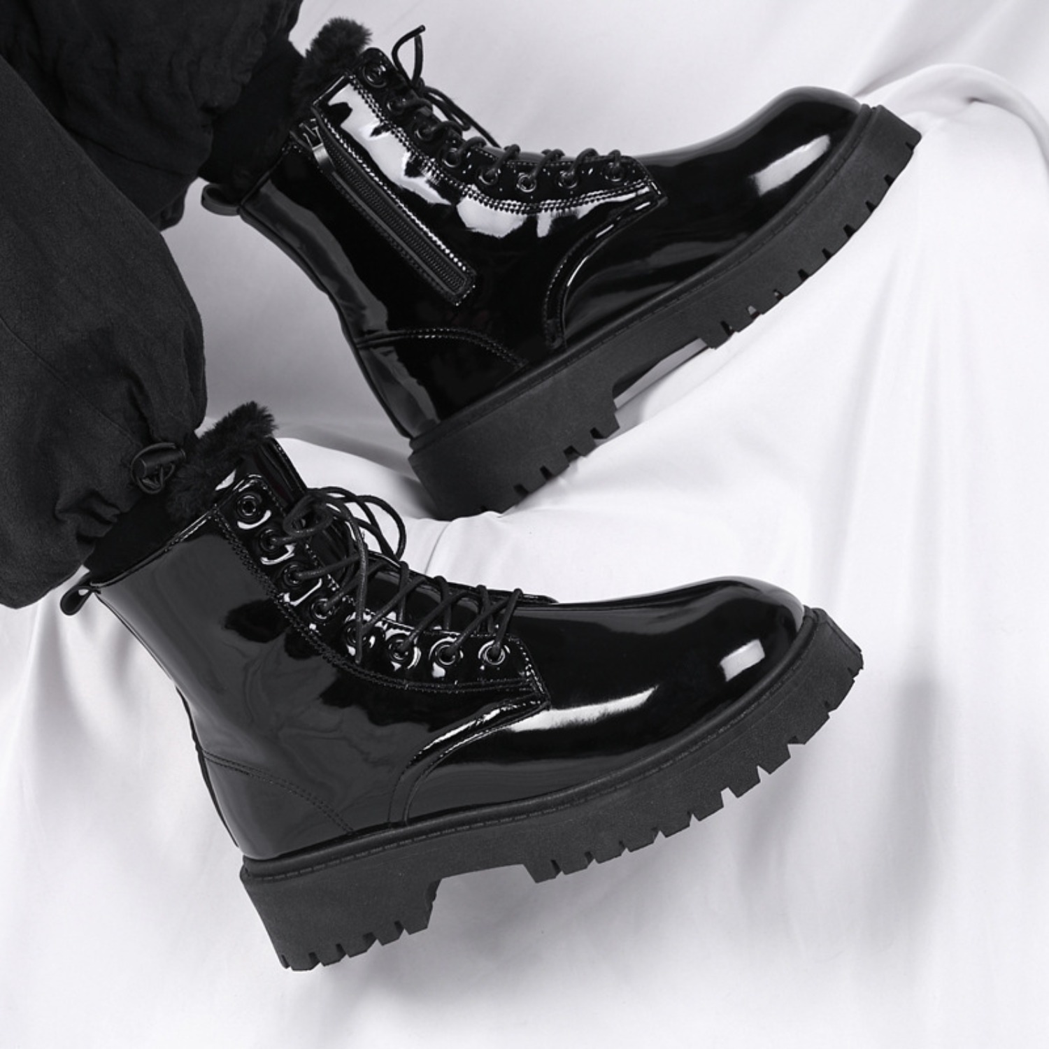 Men's warm plush high-top boot - Men'S Fashion News 评论和价格