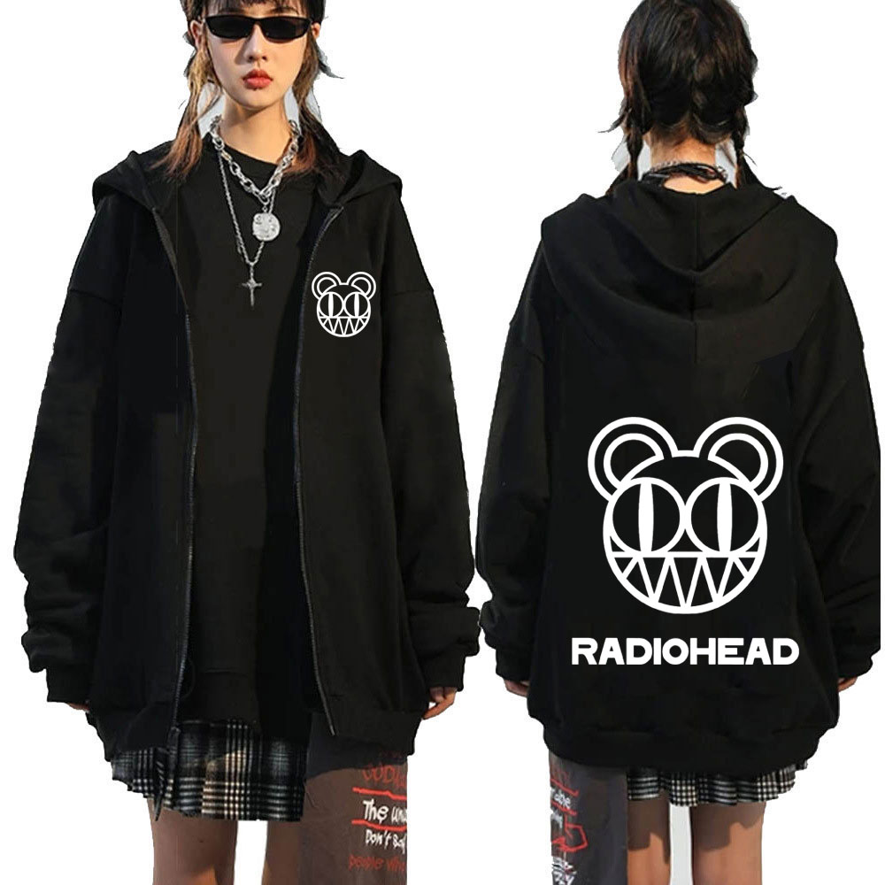Rock Band Radiohead Logo Zippe - Mens Fashion Zip Up Hoodies 评论和价格