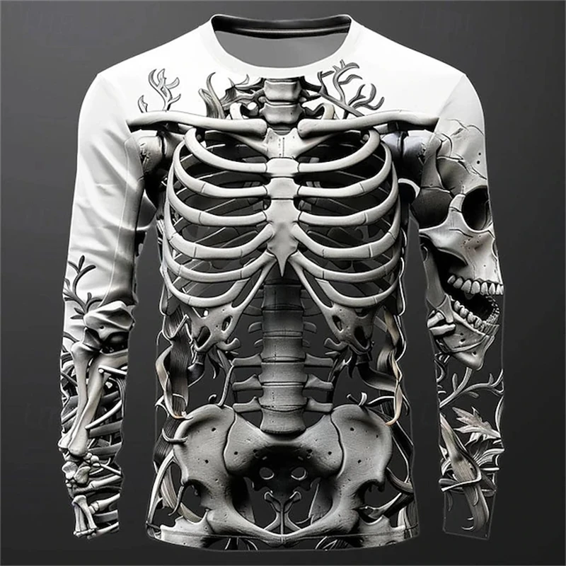 3D Print Skeleton Skulls Patte - Men'S Fashion T Shirts 评论和价格