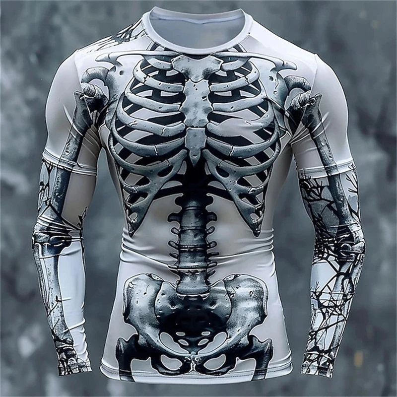 3D Print Skeleton Skulls Patte - Men'S Fashion T Shirts 评论和价格