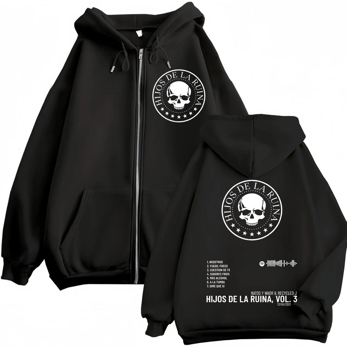 Rap Duo Natos Y Waor Hijos De  - Mens Fashion Zip Up Hoodies 评论和价格