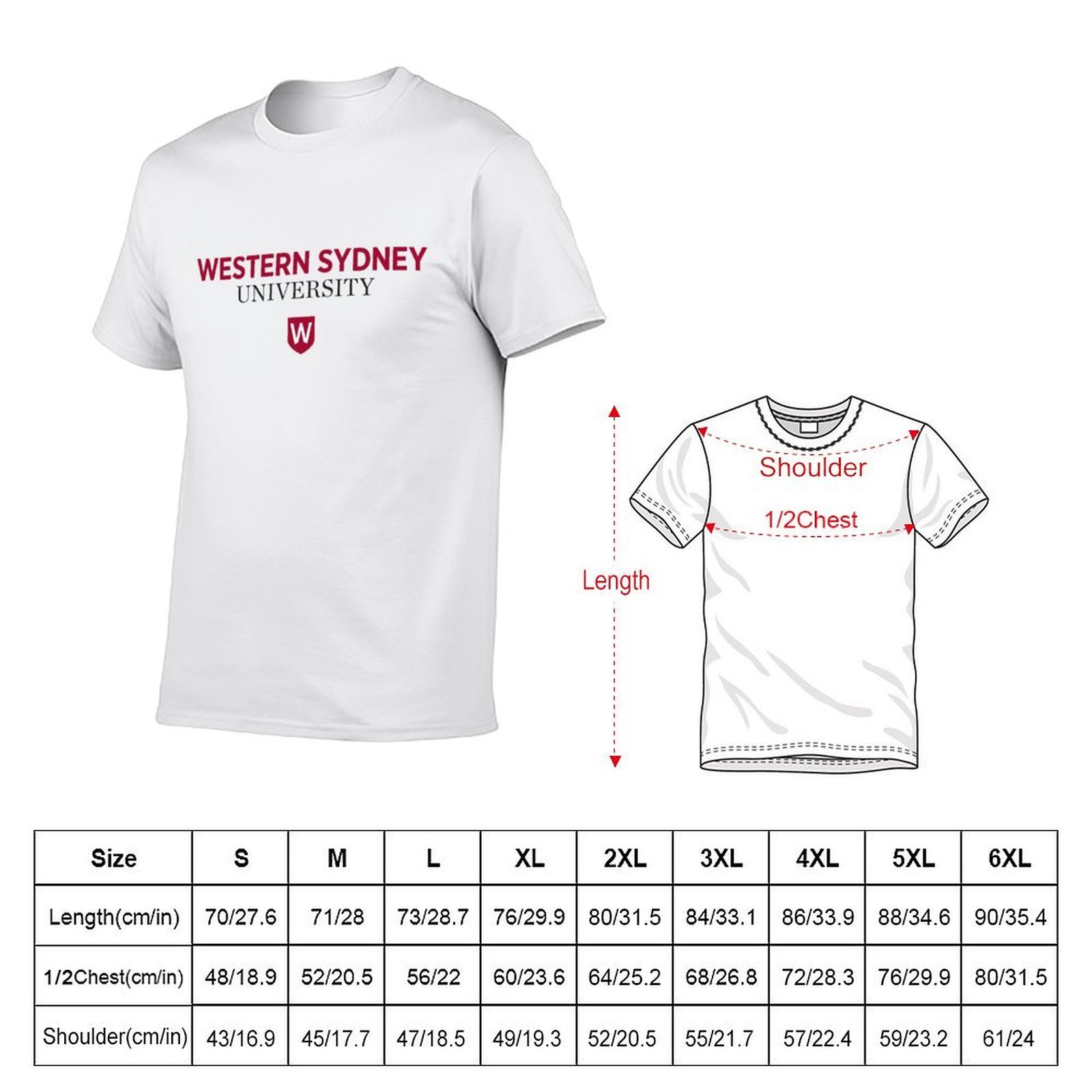 Western Sydney University T-Sh - Men'S Fashion Sydney 评论和价格