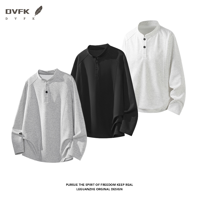 Men Raglan Sleeve Henley Long  - Mens Fashion Summer 评论和价格