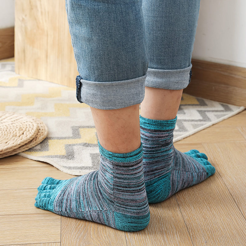 1/5 Pairs Man Colorful Toe Hap - Socks Ankle Men 评论和价格