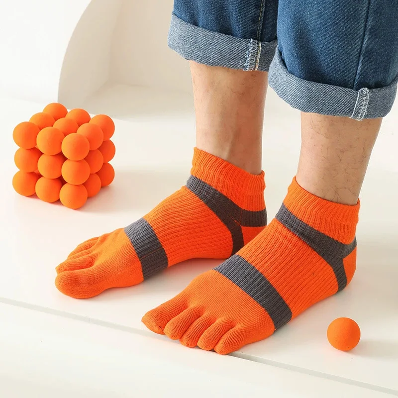 1/5 Pairs Mans Five Finger Ank - Socks Ankle Men 评论和价格